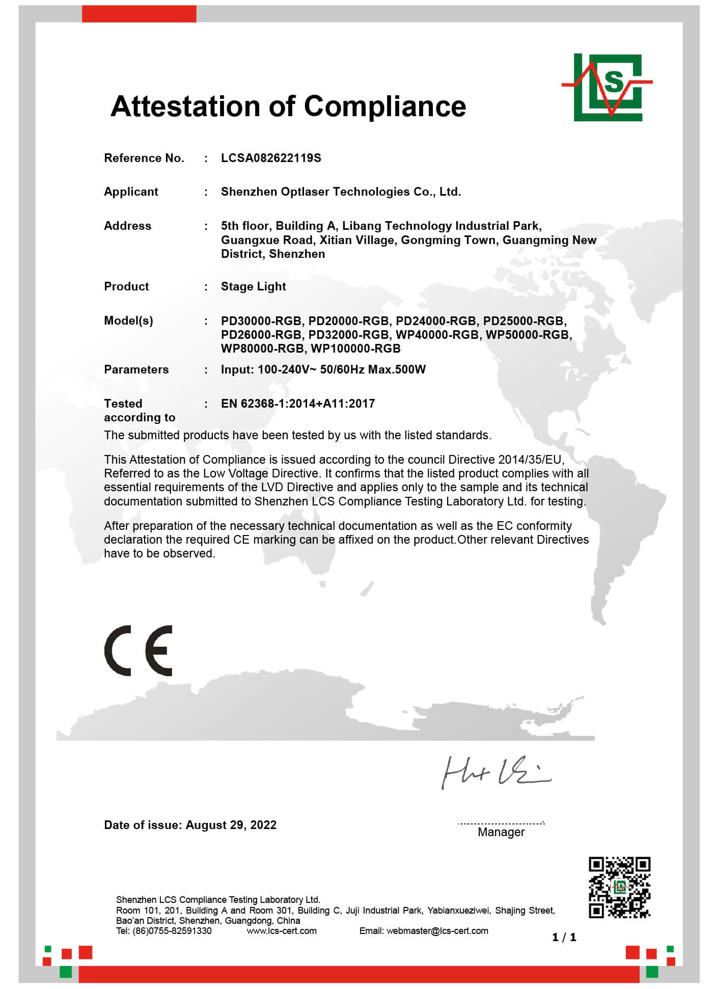 CE-LVD-Certificate